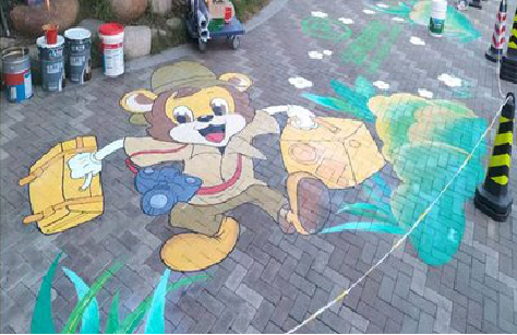 宁海夏季画地面彩绘会遇到的问题