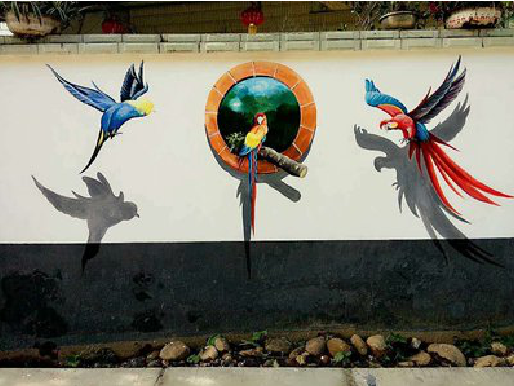 宁海视觉错位-3D墙绘设计