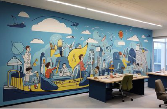 宁海办公室墙绘的特点。