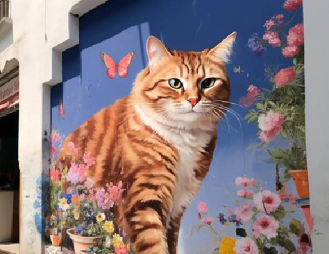 宁海自己绘制有个性的手绘墙